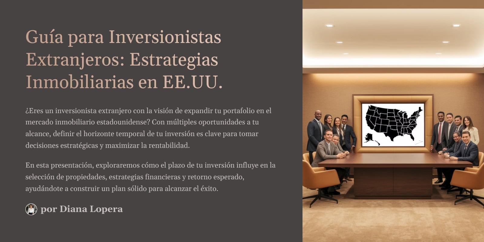 Guía para Inversionistas Extranjeros: Estrategias Inmobiliarias en EE.UU.