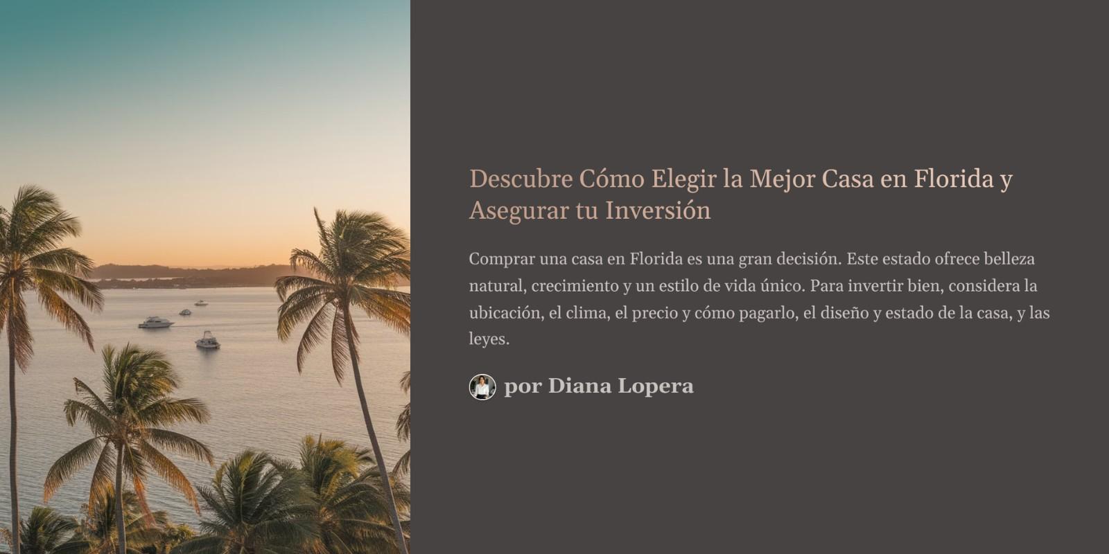 Descubre Cómo Elegir la Mejor Casa en Florida y Asegurar tu Inversión