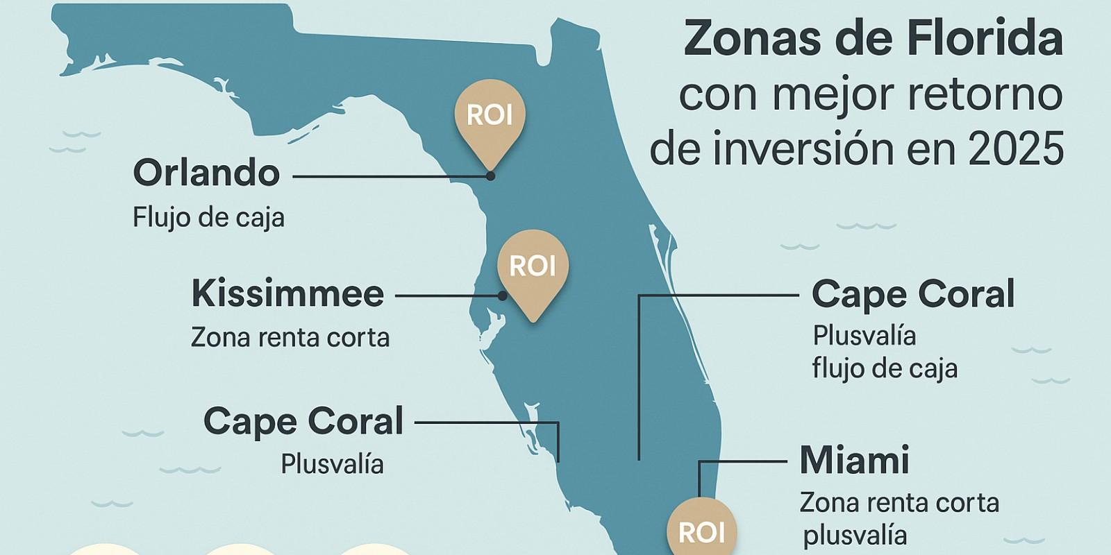 ¿Qué zonas de Florida ofrecen mejor retorno de inversión?