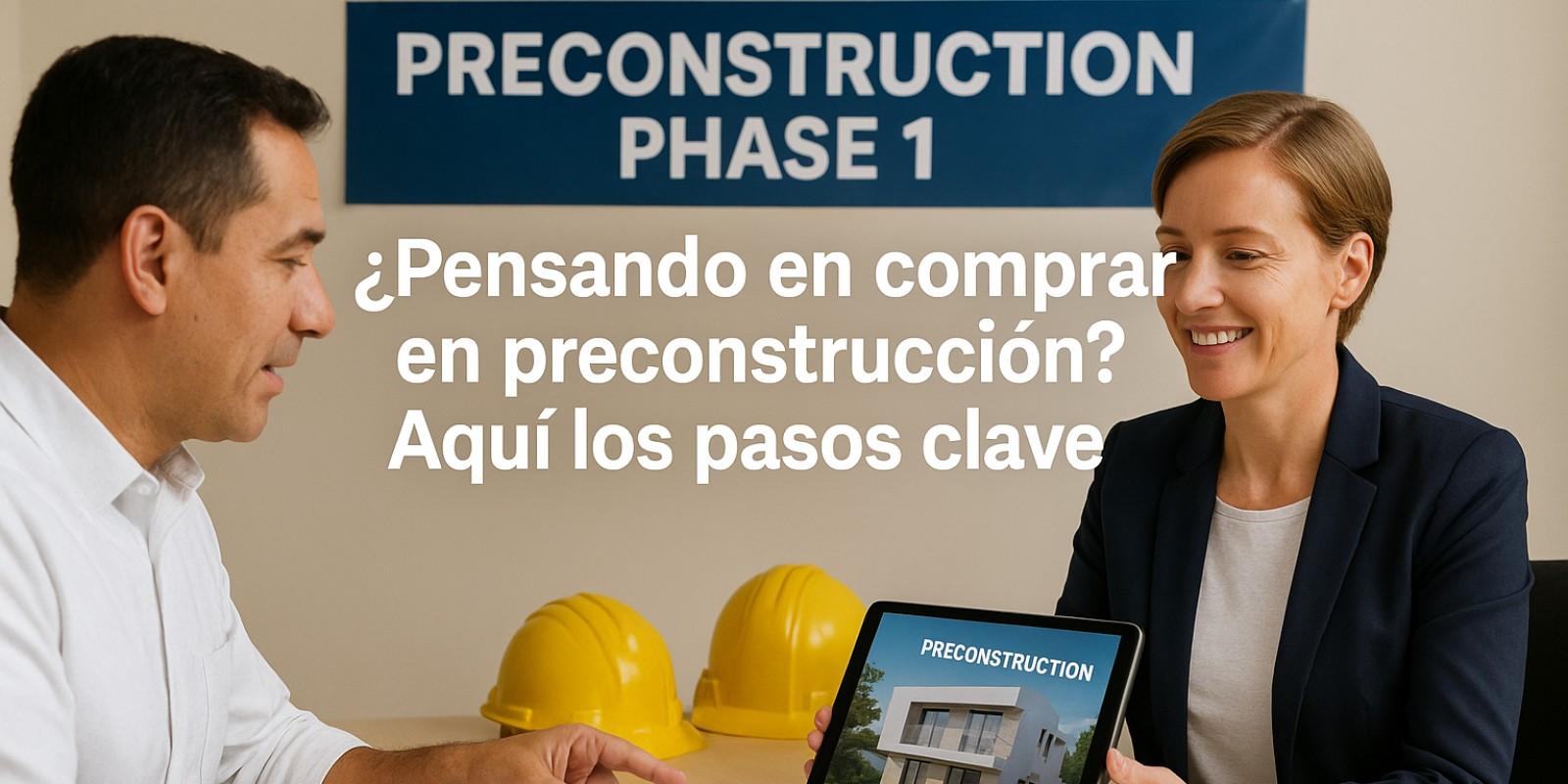 ¿Cuáles son los pasos para comprar en preconstrucción?